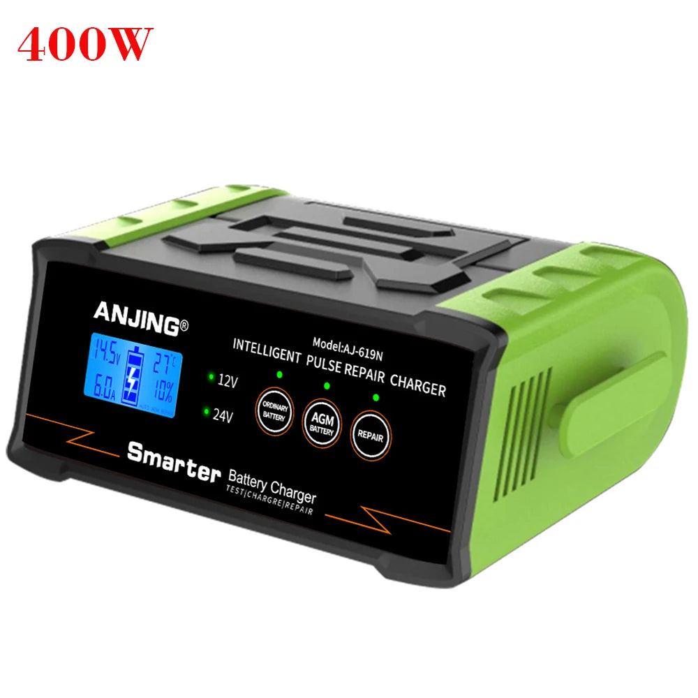 Smart 12V/24V Automatic Car Battery Charger