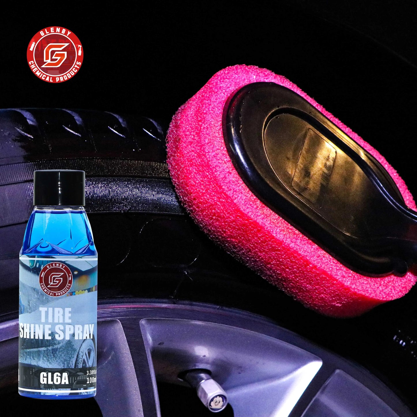 Get that deep black gloss with Wet Look Tire Shine!
