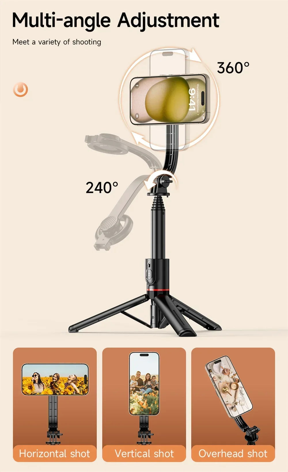 Magnetic Mini Selfie Stick Tripod – Pocket-Sized, Pro-Level Shots!