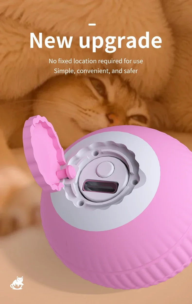 Smart Rolling Cat Toy Ball USB Rechargeable
