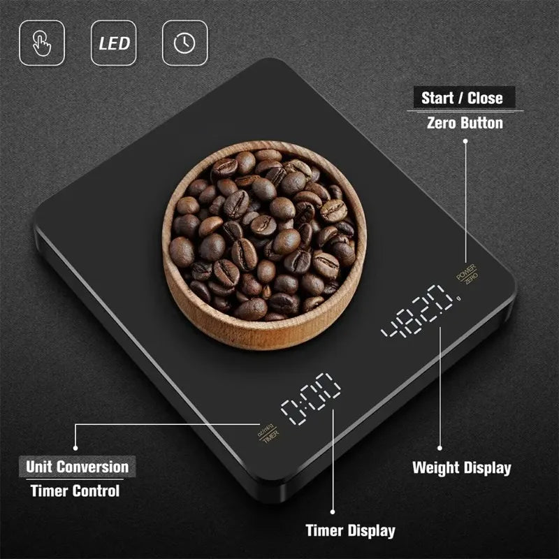 Digital Coffee Scale with Timer – Precision Meets Style in Your Kitchen