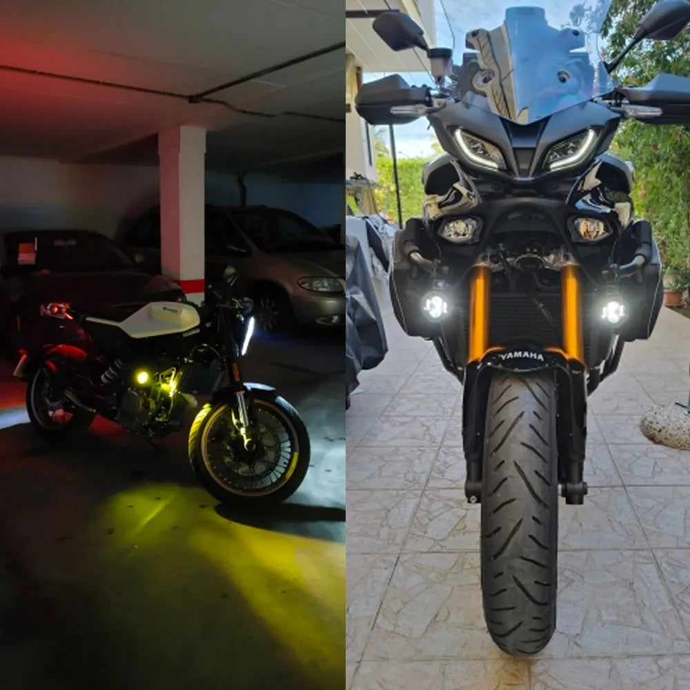 100W LED Motorcycle Fog Driving Lights Pair