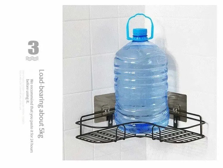 No-Drill Wall-Mounted Corner Shelf – Versatile Storage