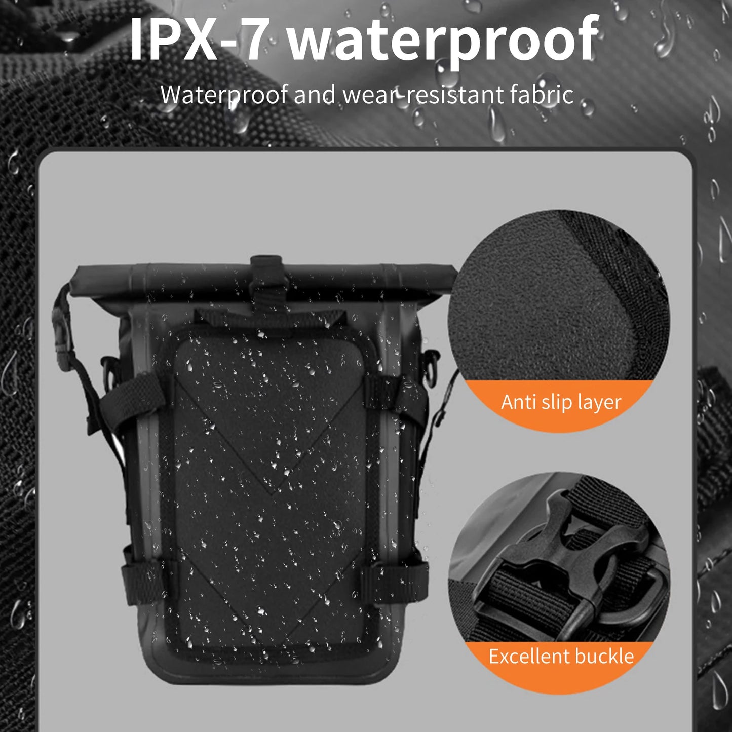 Carry essentials securely with this waterproof frame bag!