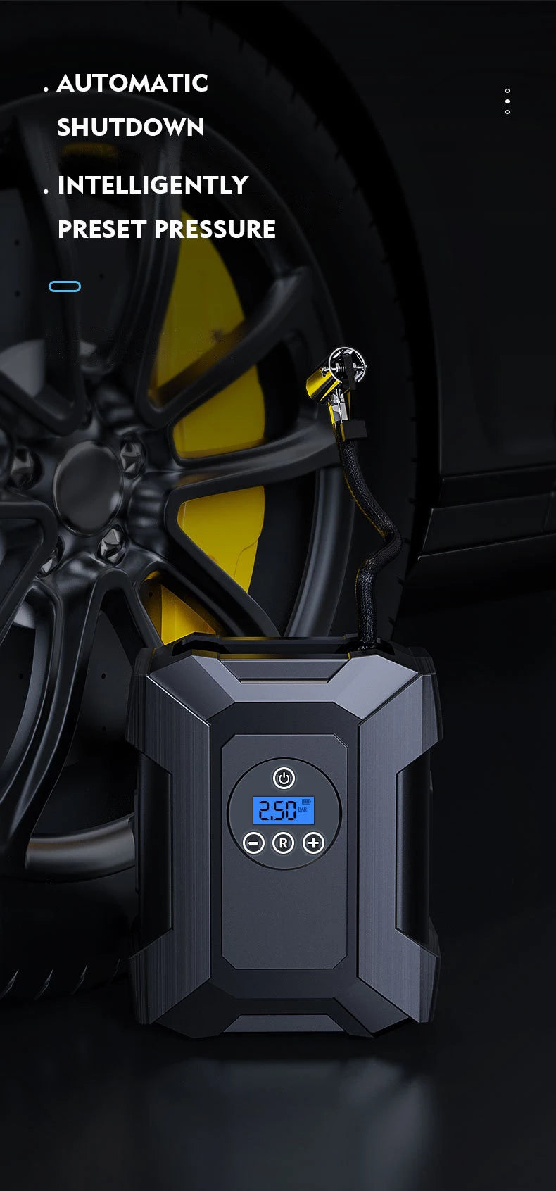 Suitu 12V Portable Car Air Compressor – Digital Tyre Inflator