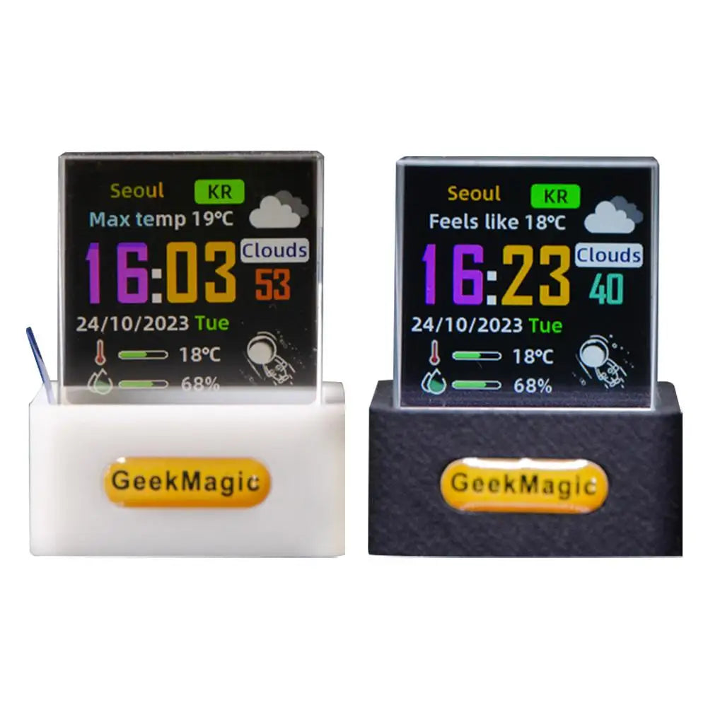 WiFi Smart Crystal Cube Photo Weather Clock