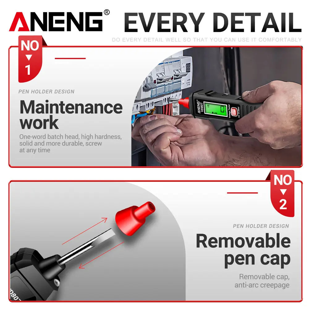 Induction Portable 50/60Hz Smart Electric Pen Tester NCV Sensor AC 12-300V