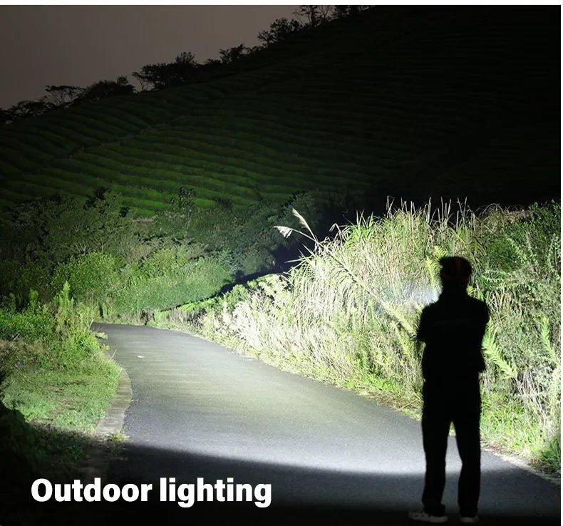 2000LM Tactical LED Flashlight USB Rechargeable