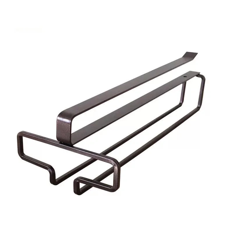 No Drilling Metal Wine Glass Holder – Under Cabinet Stemware Rack
