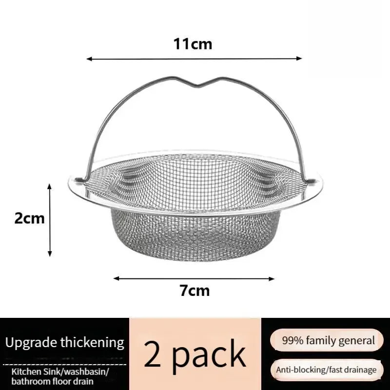 Stainless Steel Hair Catcher & Drain Stopper with Handle