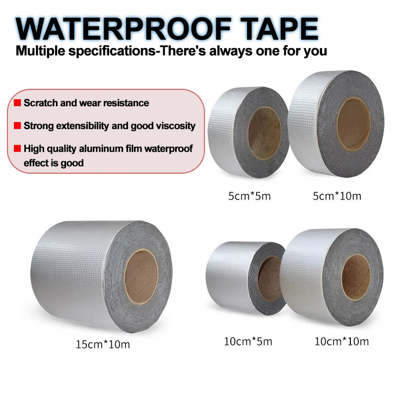 Professional Waterproof Butyl Rubber Tape External Aluminium