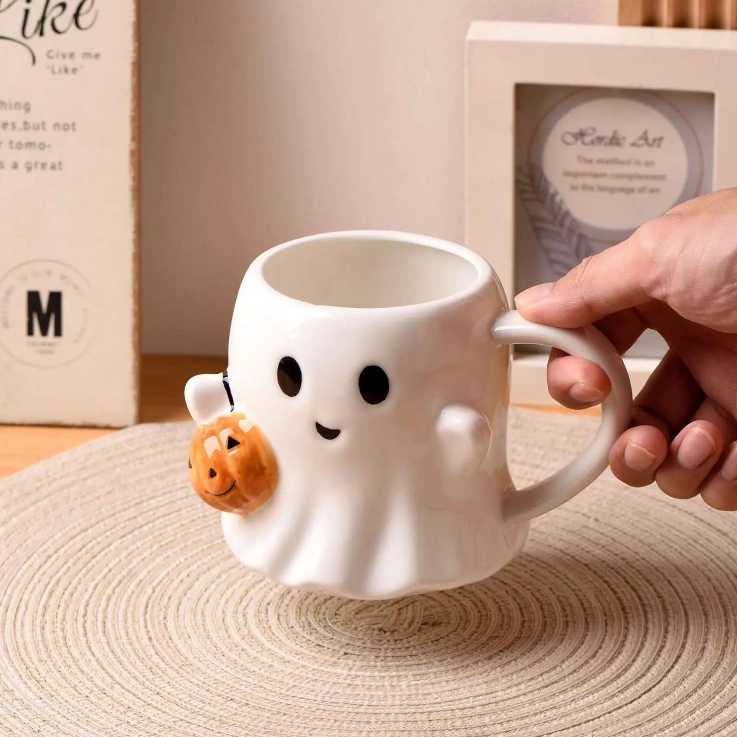 Halloween Ghost Ceramic Mug 600ML Funny Coffee Cup