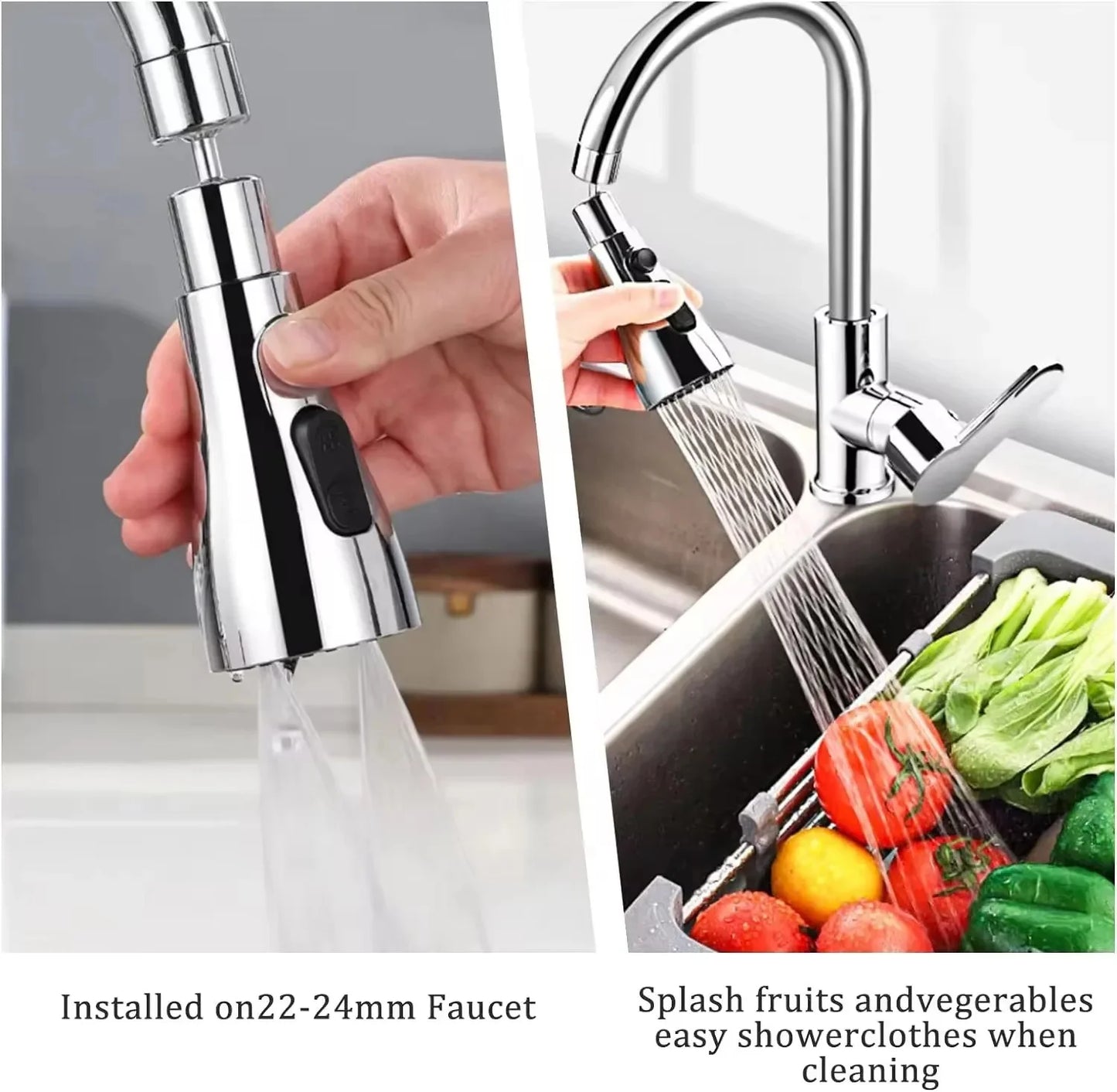 Universal 3-in-1 360° Rotating Kitchen Faucet Tap