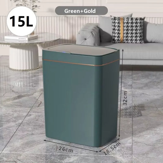 15L White Smart Sensor Trash Can – Auto Bagging