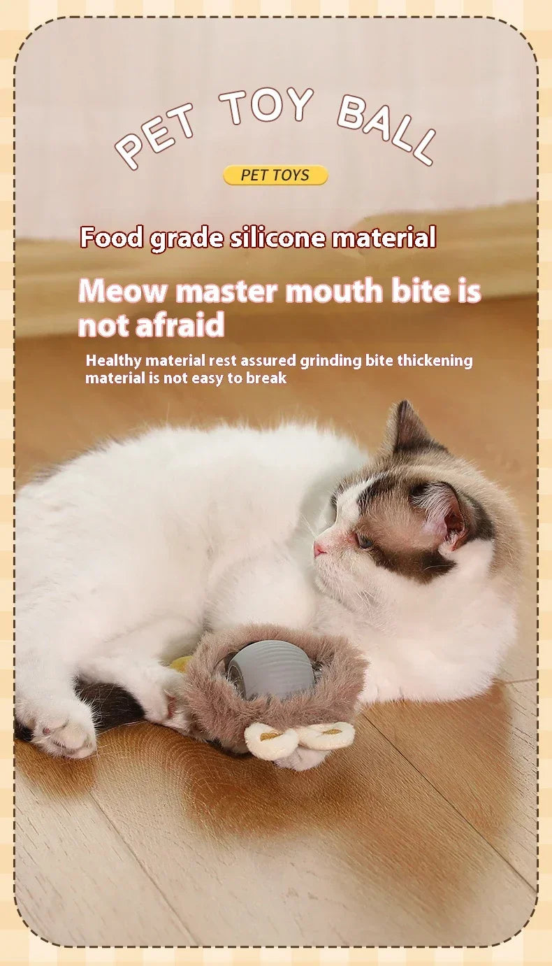 Smart Rolling Cat Toy Ball USB Rechargeable