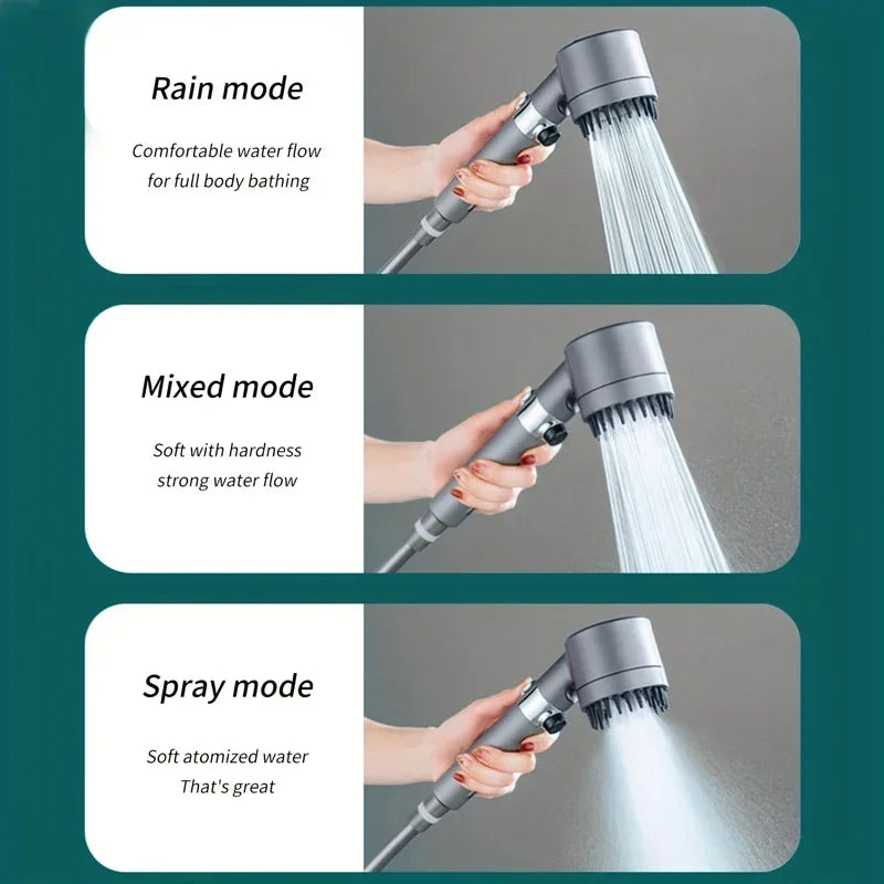 4 Modes Shower High Pressure Massage Shower Head With Filter Element
