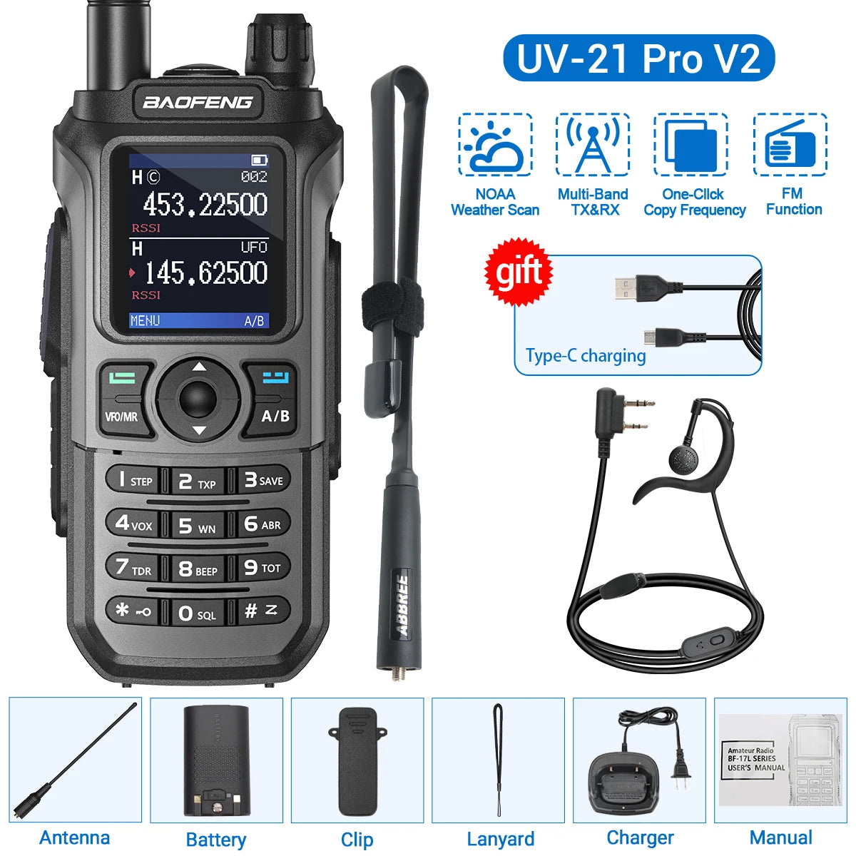 Baofeng UV-21 Pro V2 Waterproof Long-Range Radio