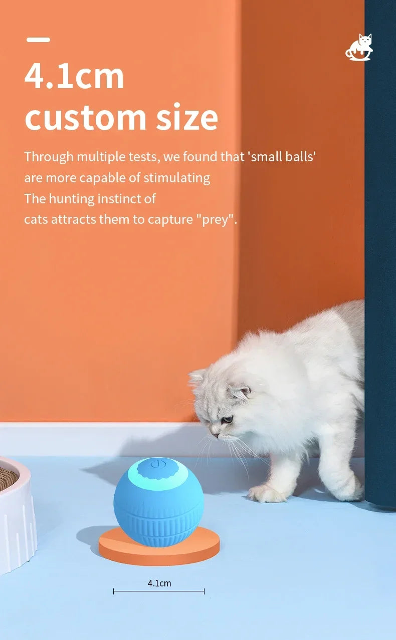Smart Rolling Cat Toy Ball USB Rechargeable