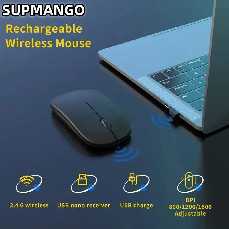 Level up with a quiet, wireless gaming mouse!