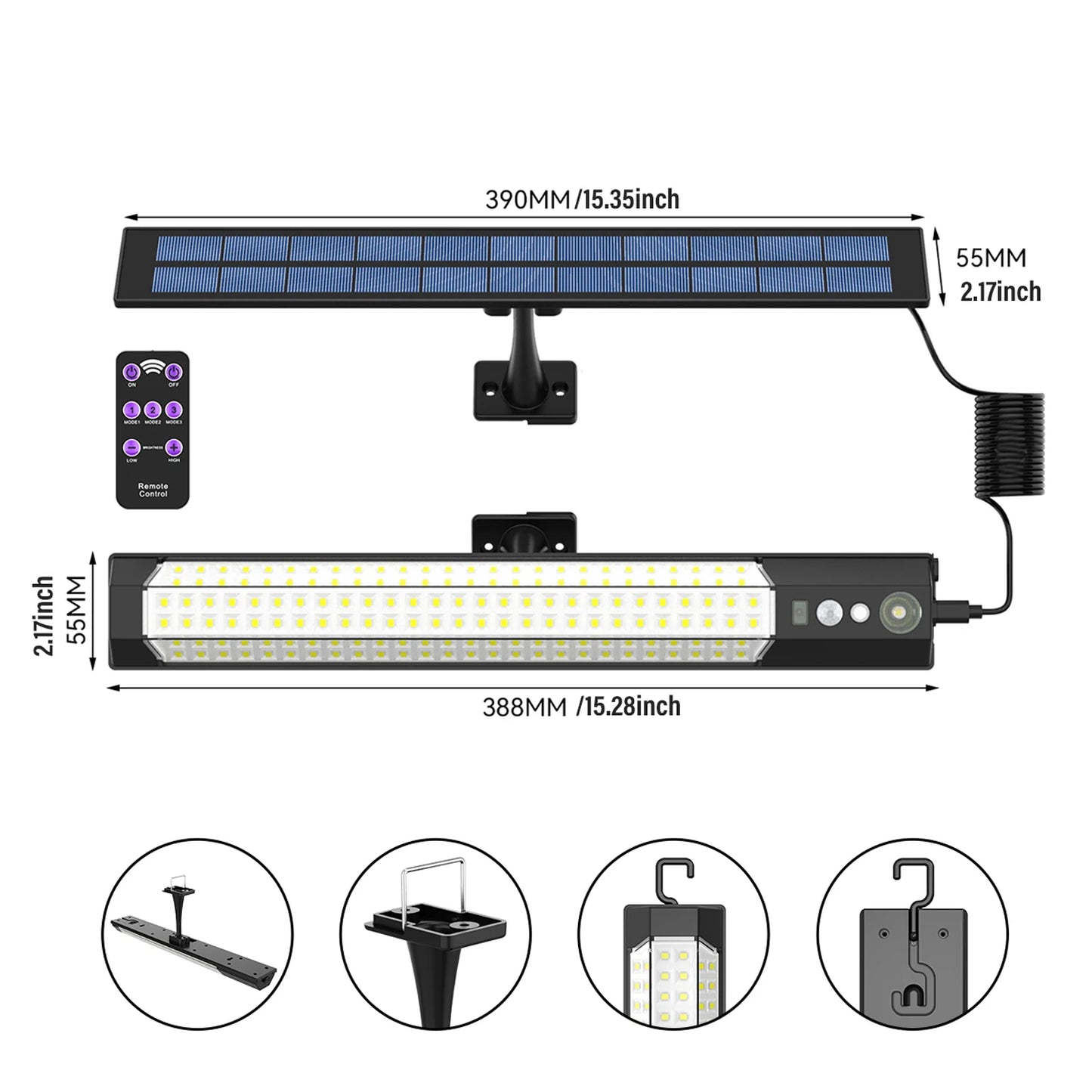 Smart Solar Sensor Wall Sconce LED Light
