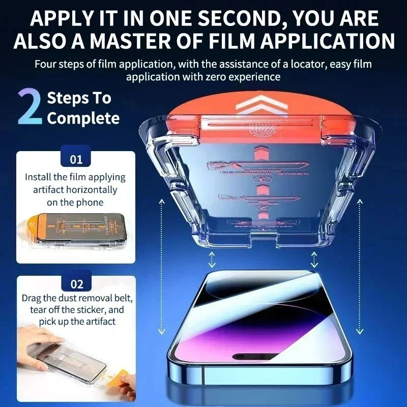 1-3PC Oleophobic Glass Screen Protector for iPhone