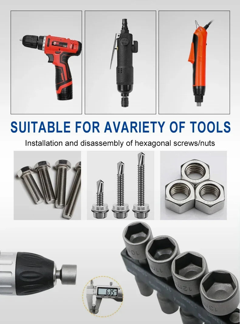 Hex Socket Extension Rod Tool Set