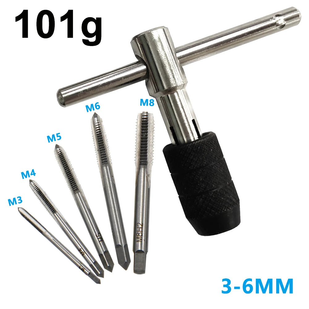 T-Type Tap Wrench Set – 3mm to 8mm Thread Tapping Tool