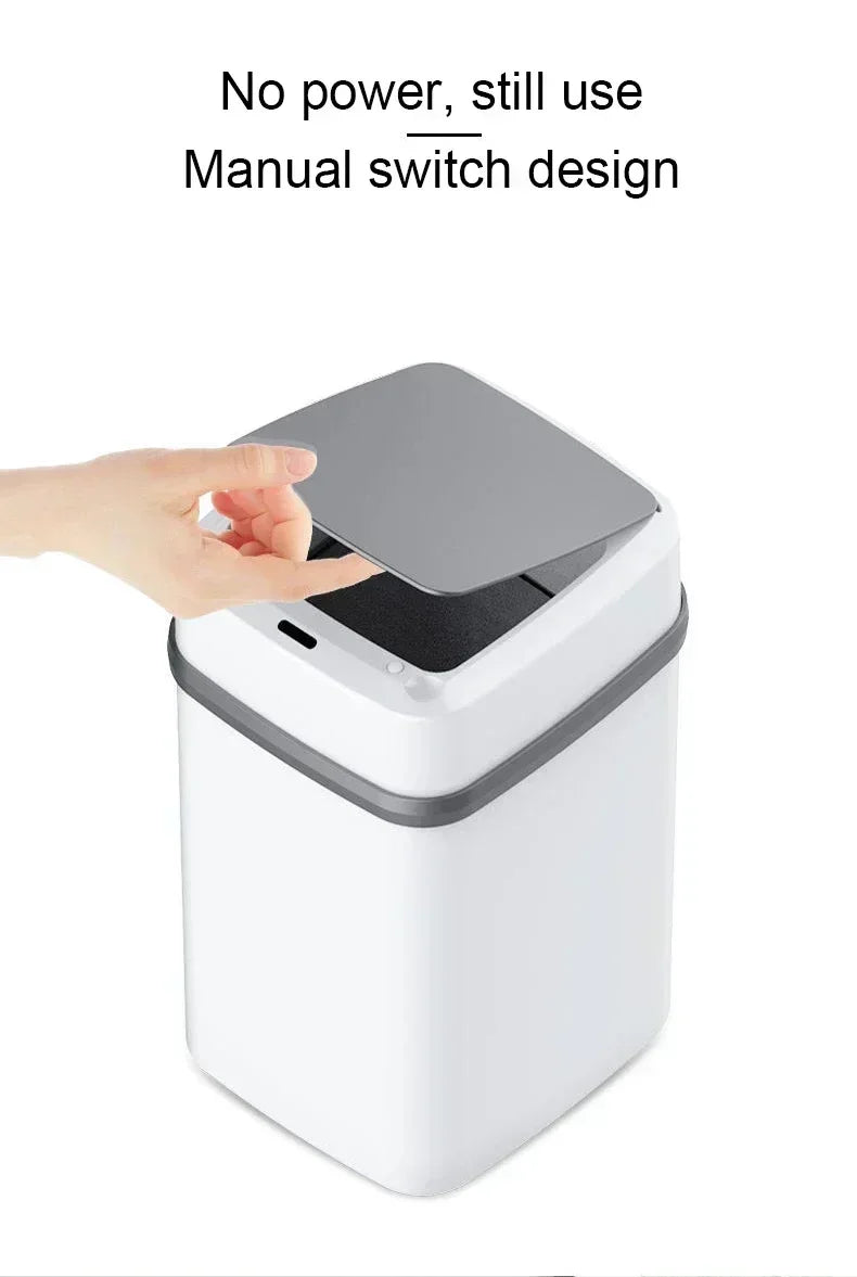Smart 13L Touchless Trash Can – Waterproof & Odor-Free