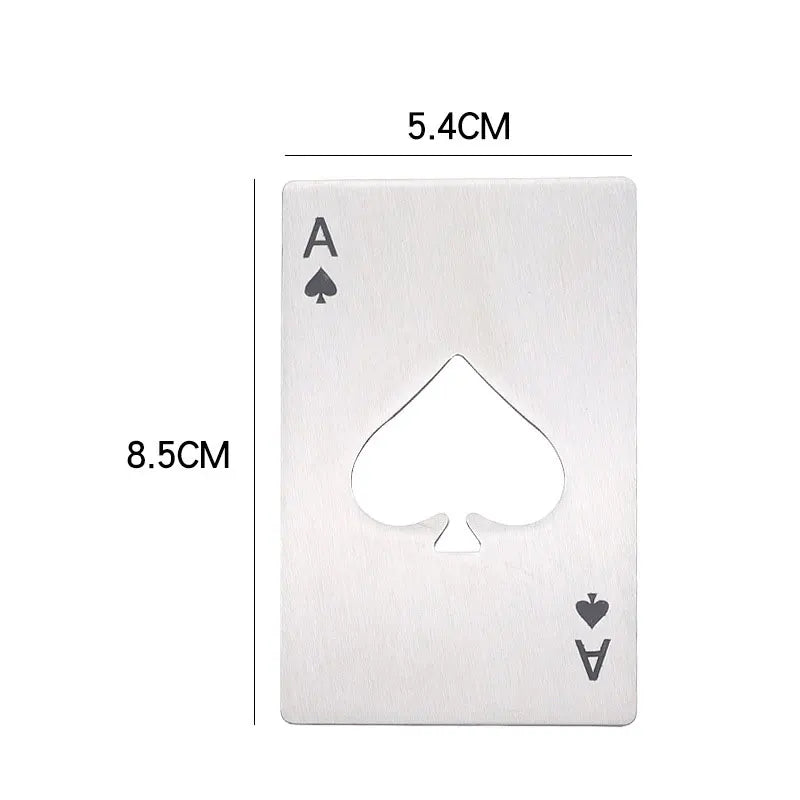 JJYY Black Poker Card Bottle Opener – Stylish & Functional Bar Tool
