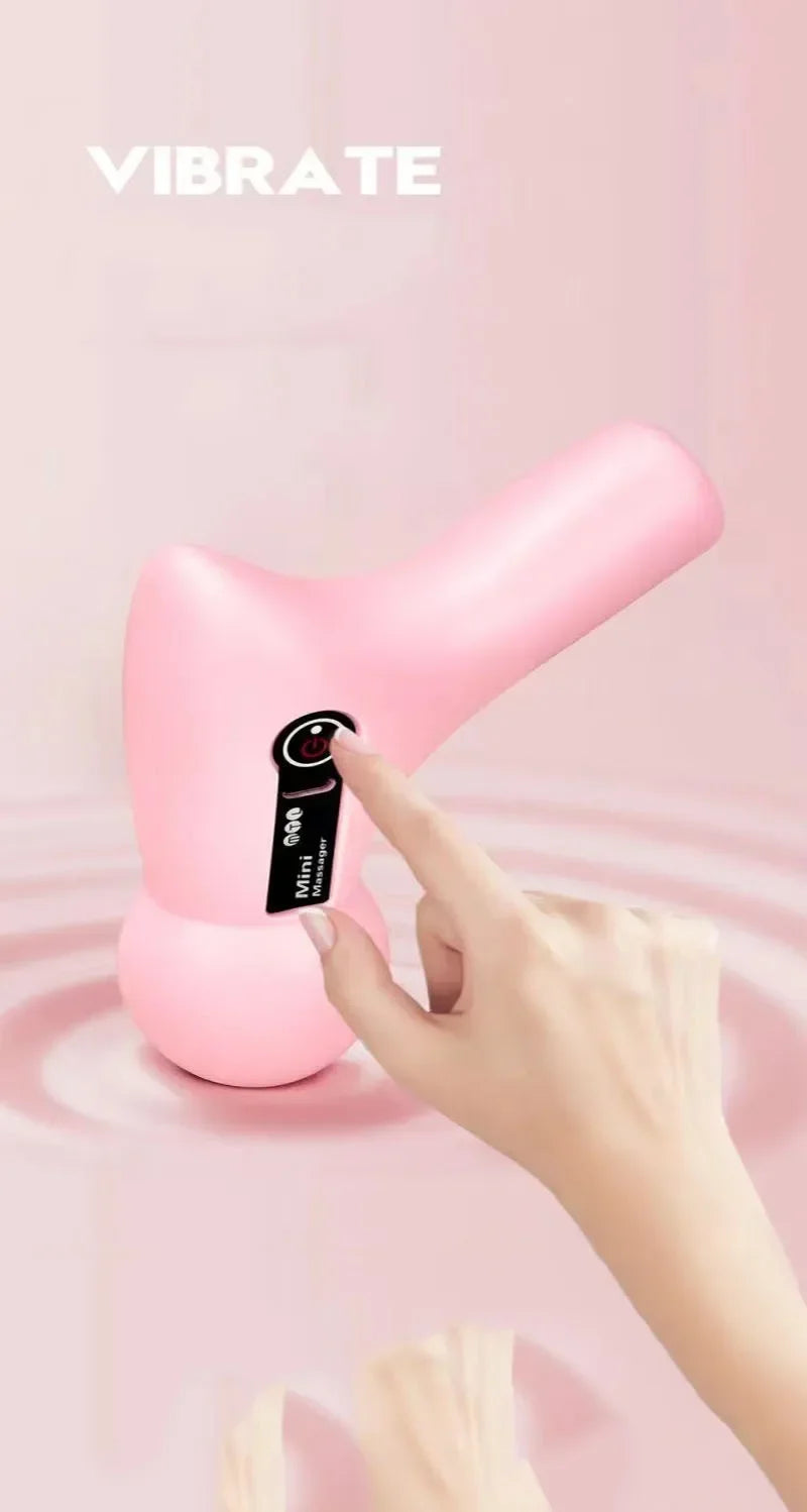 Mini LCD Muscle Massager Gun – 6 Heads
