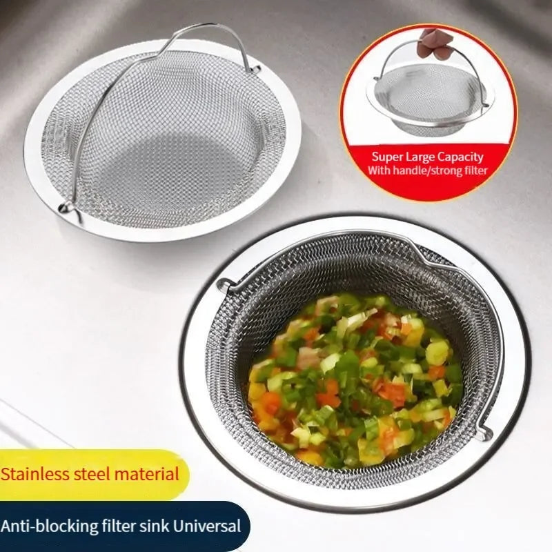 Stainless Steel Hair Catcher & Drain Stopper with Handle