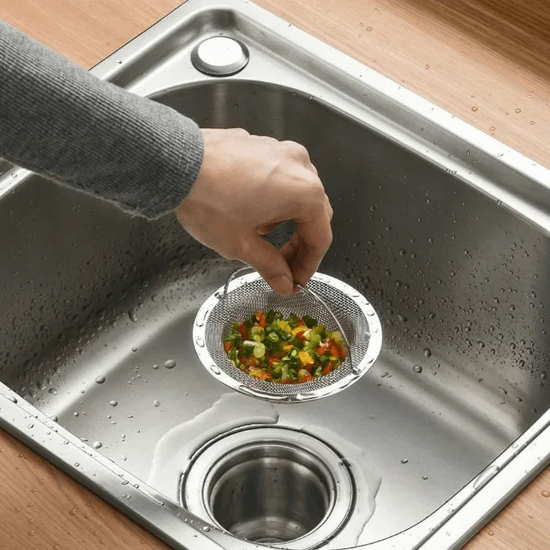 Stainless Steel Hair Catcher & Drain Stopper with Handle