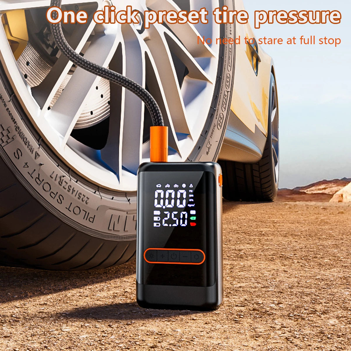 Inflate anywhere with this premium 3-in-1 cordless pump!