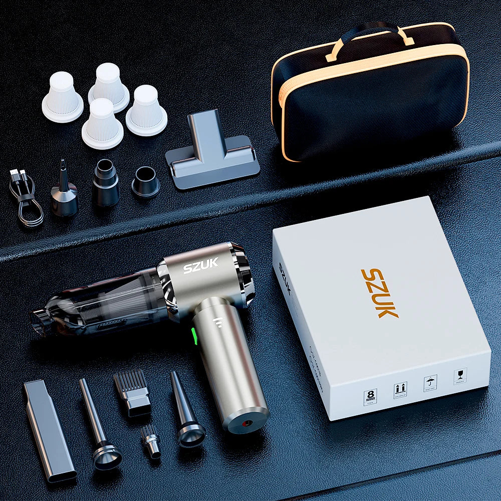 SZUK C012MAX Wireless Car Vacuum – Strong Suction Mini Cleaner