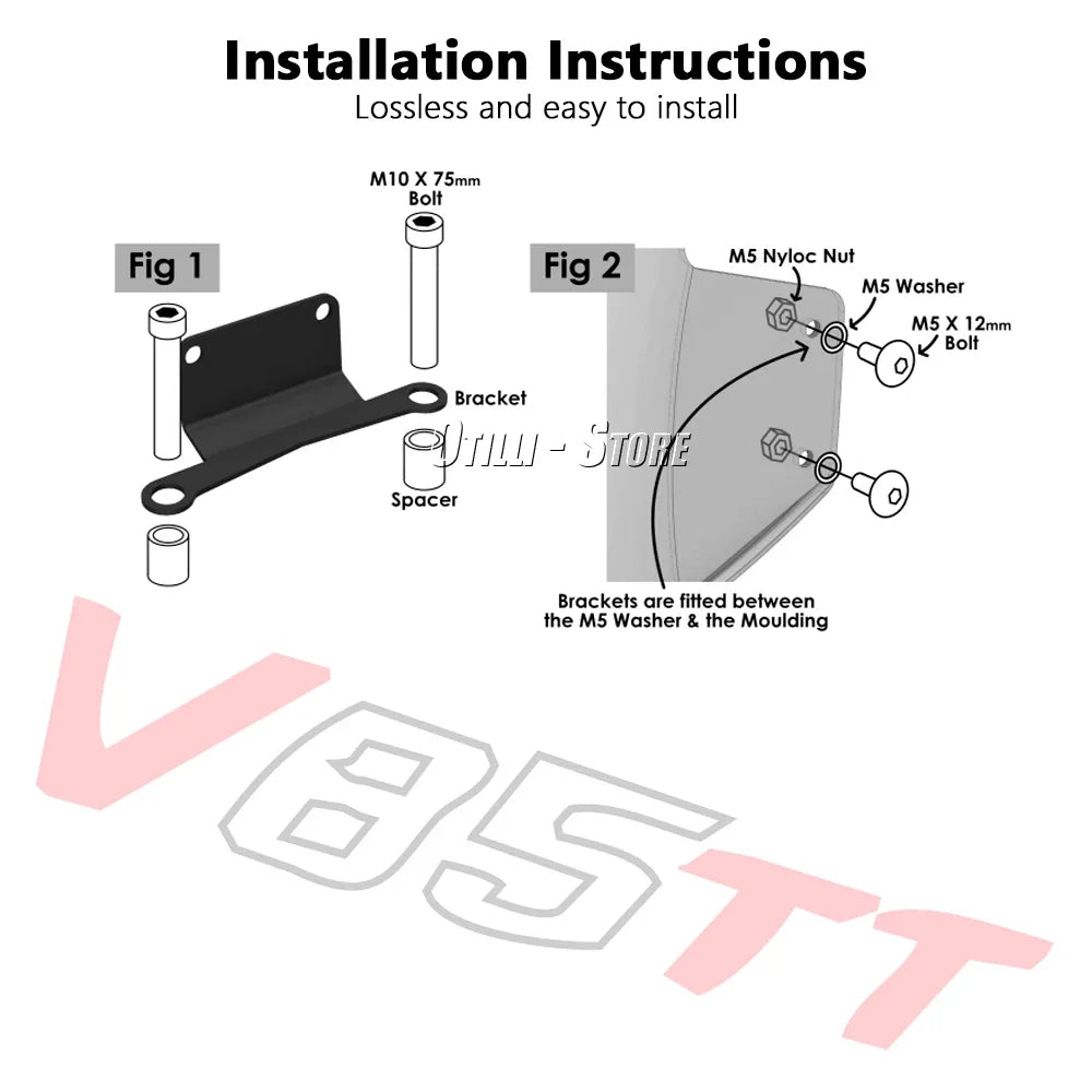 Front Mudguard Fender for Moto Guzzi V85 TT