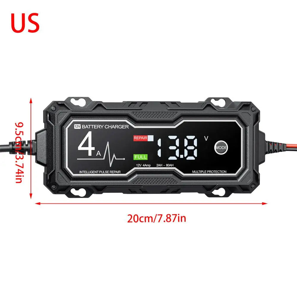 Smart Car Battery Charger & Maintainer with LED Display