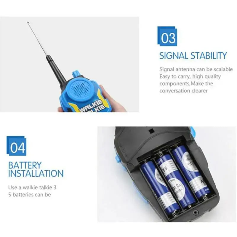 2PCS Mini Wireless Walkie Talkies for Kids