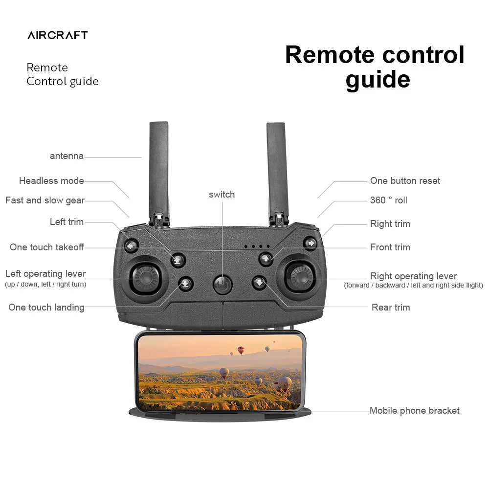 E99 Pro Drone Quadcopter Remote Control Handle Four Axis