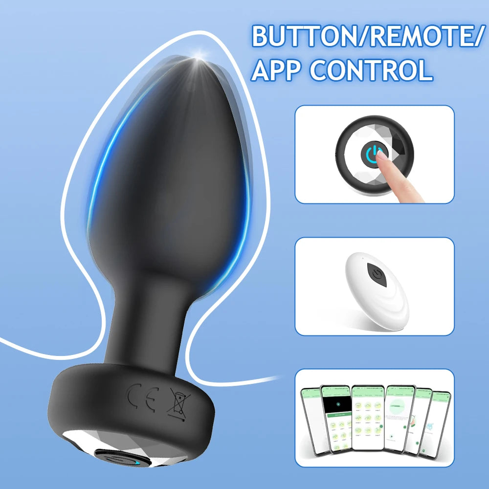 Wireless Vibrating Anal Plug with 10 Modes