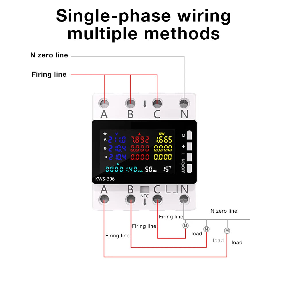 WiFi Smart 3-Phase Power Energy Meter