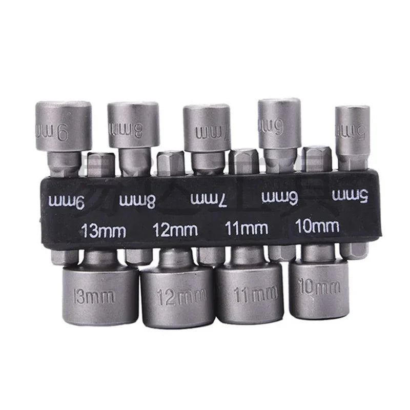 Power Nuts Driver Drill Bit Tools Set SAE and Metric Socket Wrench Screw.