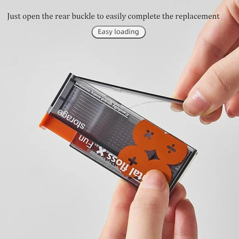 Portable Floss Dispenser Includes, Automatic Ejectable Floss