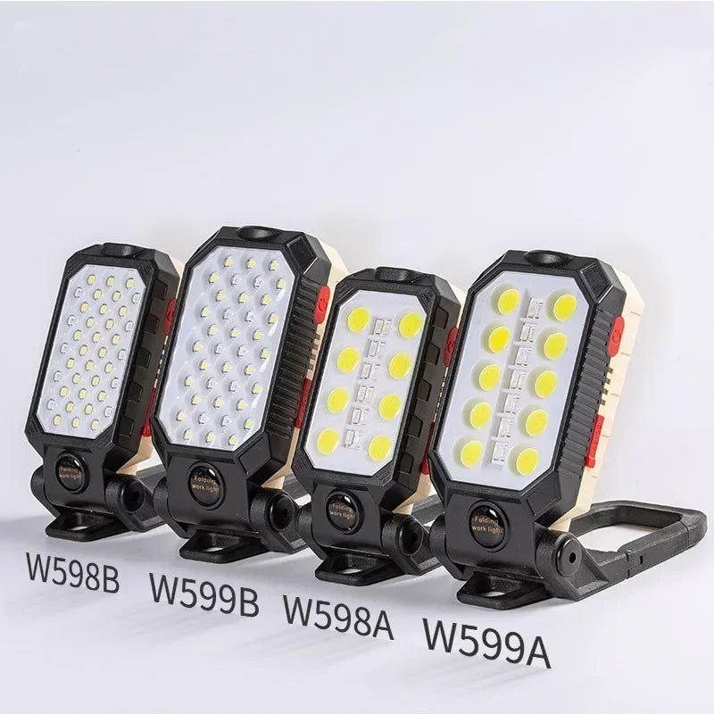 Rechargeable LED Flashlight & Work Light with Power Bank