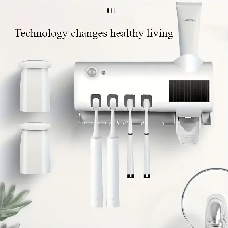 Smart Toothbrush Holder with Auto Dispenser