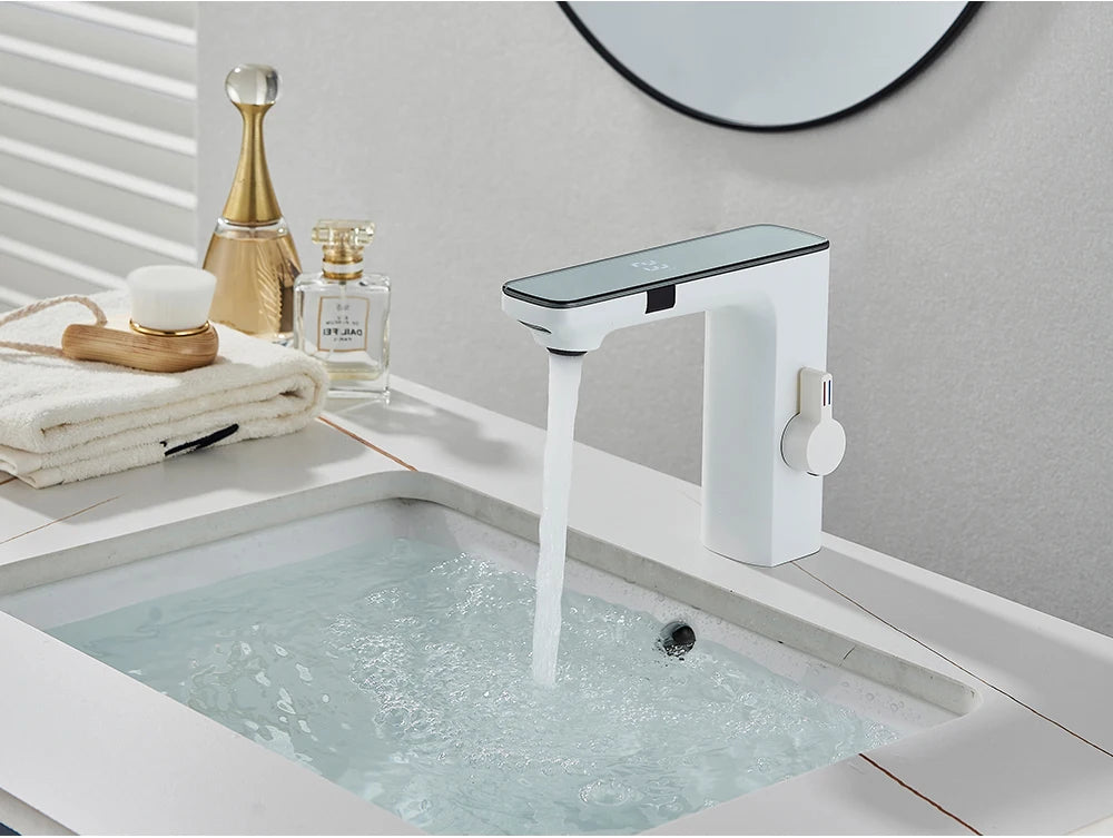 Smart Touchless Basin Faucet with Digital Display