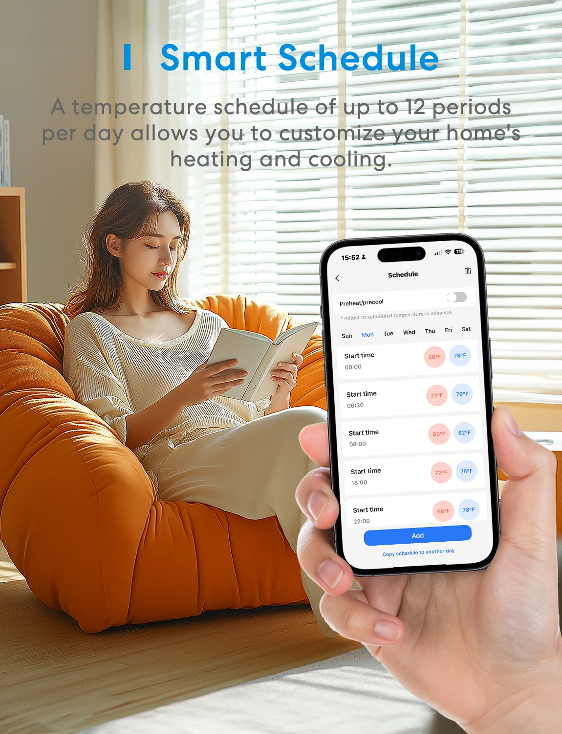Meross Matter Smart Wi-Fi Thermostat Alexa Compatible