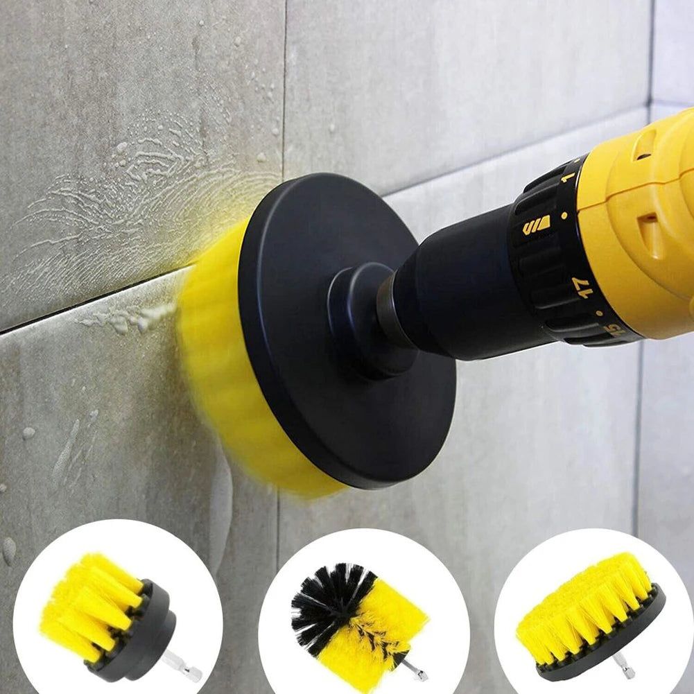 Drill Brush Attachment Cleaning Kit – 1-3 Sets for All Surfaces