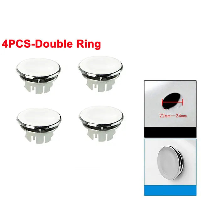 4Pcs Overflow Drain Cover for Sink & Bathtub