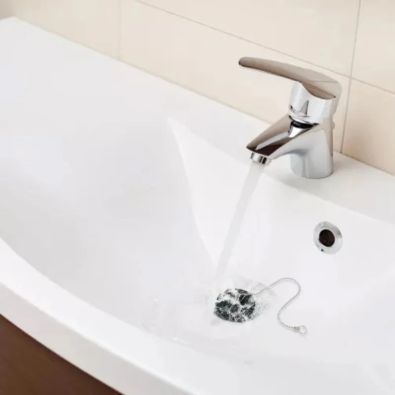 Universal Rubber Sink Drain Stopper – 2pcs with Chain