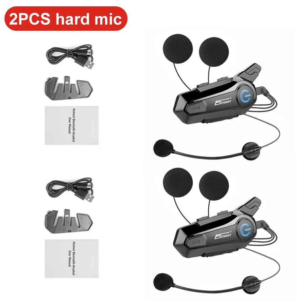Bluetooth Motorcycle Helmet Intercom Headset 1000M